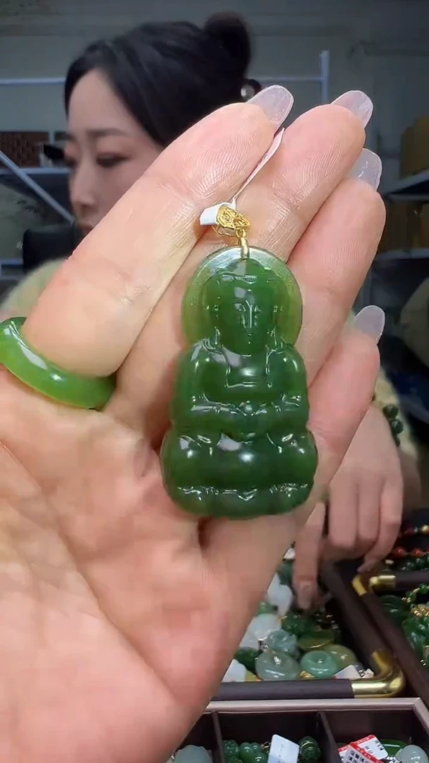 颈饰18K金镶嵌和田玉（多样性发货.发其一）11.30.80