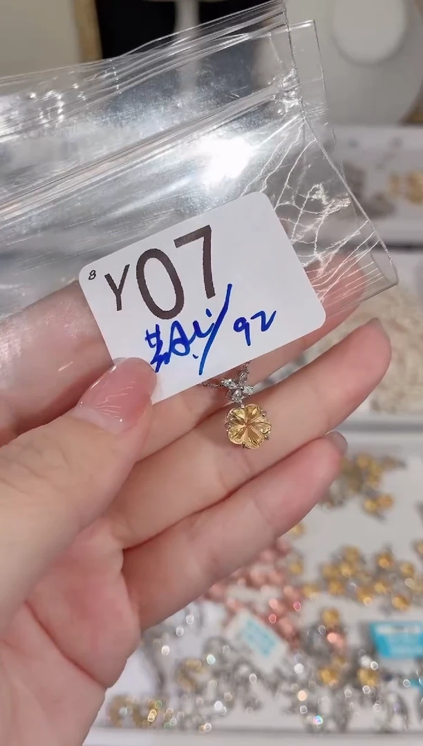 吊坠(不含链)银S925镶嵌水晶多样性发一Y07