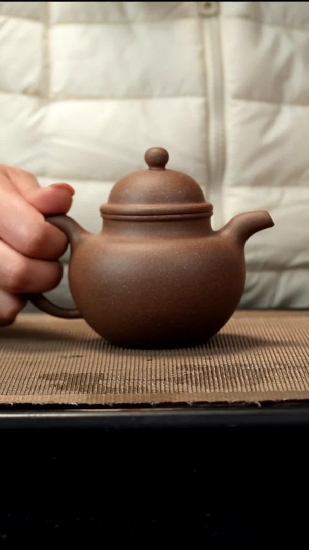 紫砂茶盏青灰段掇球240CC