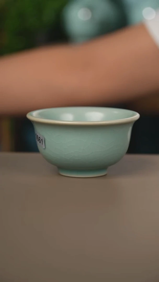 仿古厚胎压手杯微暇