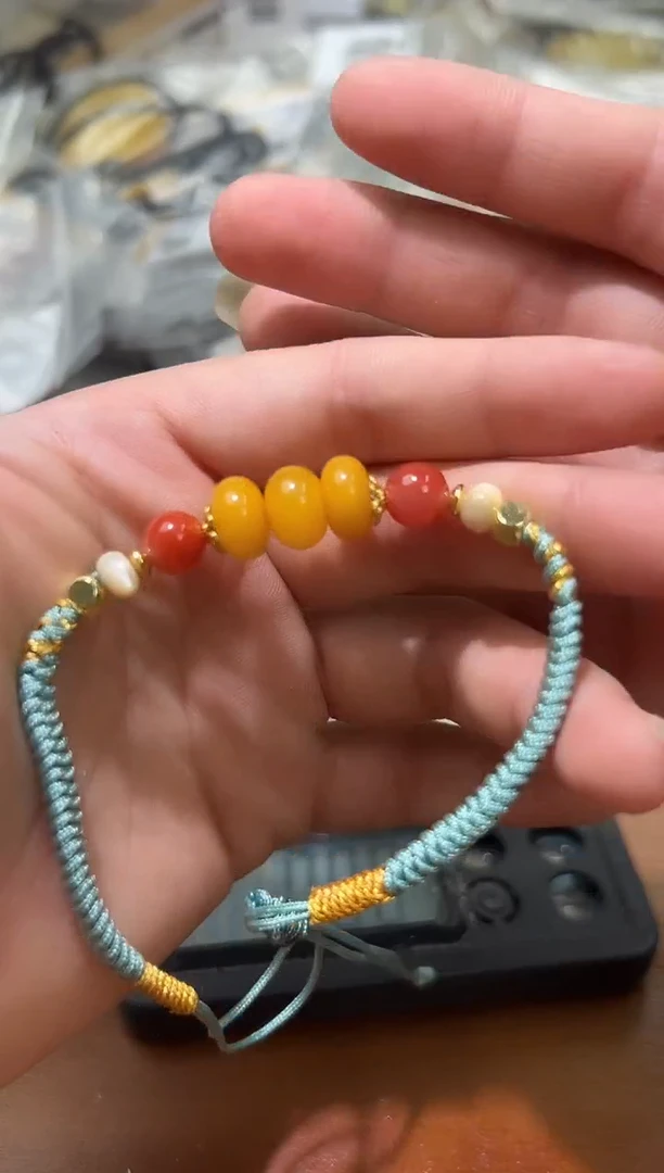 未镶嵌蜜蜡裸石蜜蜡手绳
