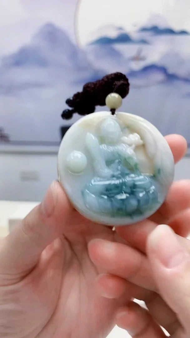 未镶嵌定制翡翠4917lr-毛货挂件22