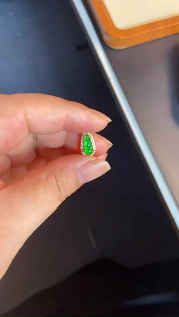 吊坠(不含链)银S925镶嵌翡翠1