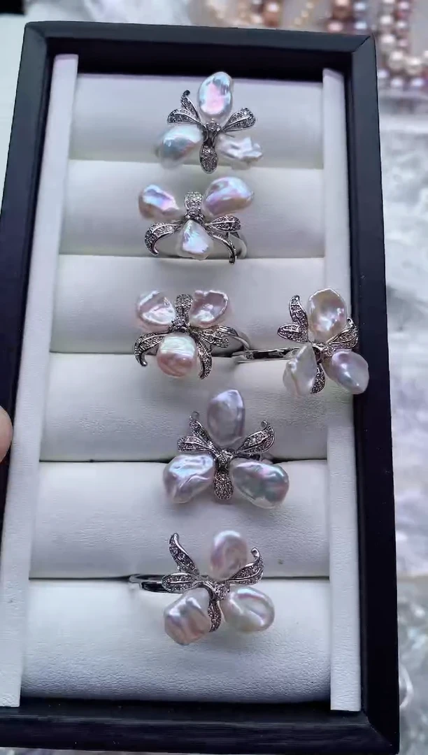 戒指合金淡水珍珠多样性发其一，非无暇