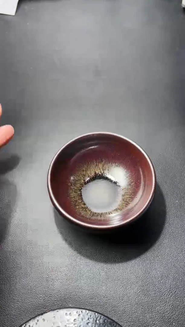 茶盏373叶紫建盏叶紫