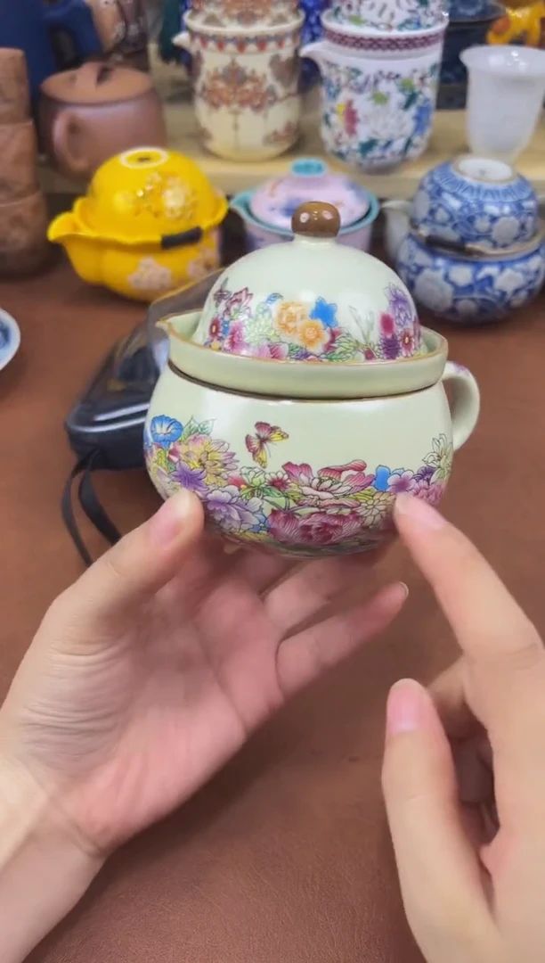 陶瓷茶具摆件旅行套组