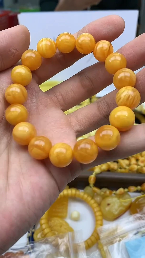 裸石蜜蜡未镶嵌手串