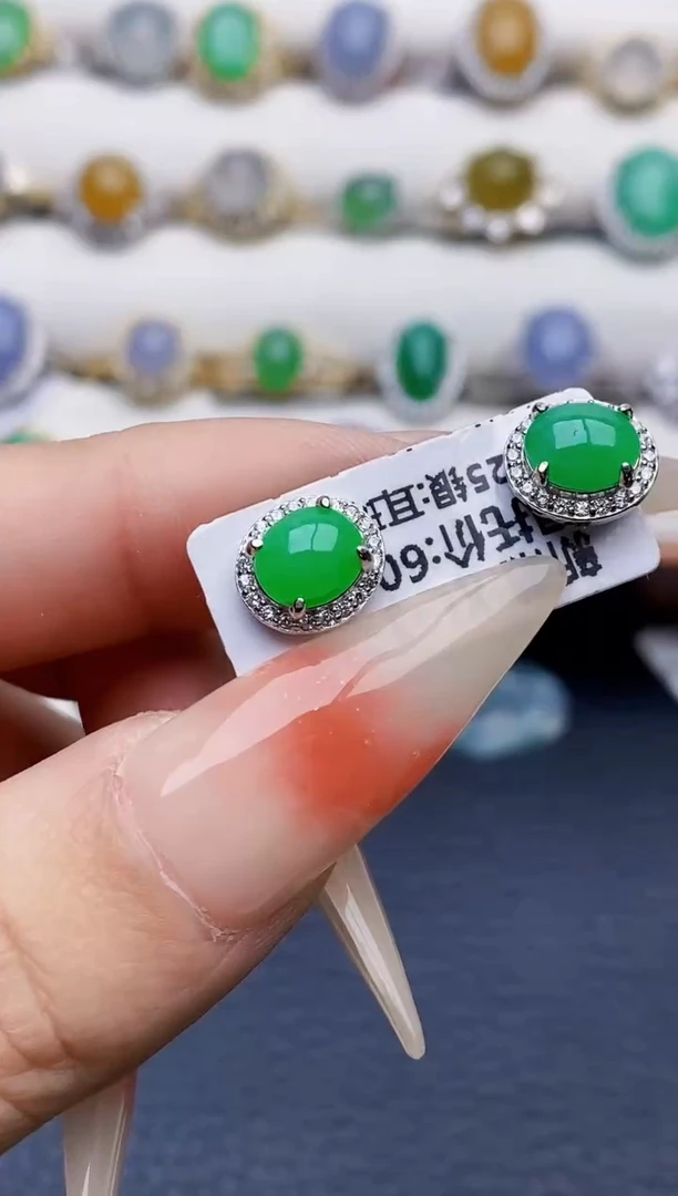 银S925镶嵌戒指翡翠1640