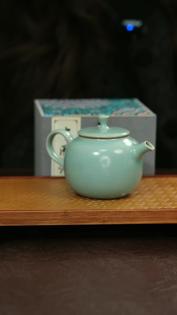 摆件陶汝宋汝瓷原矿釉 平安壶