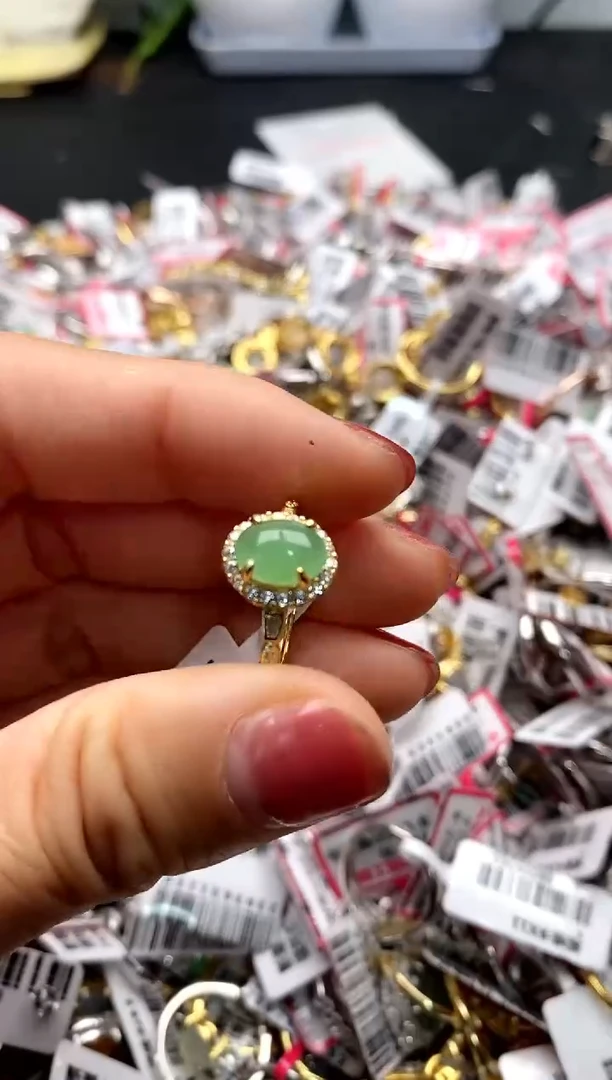 【闪购商品】翡翠戒指银S925镶嵌11111111     2