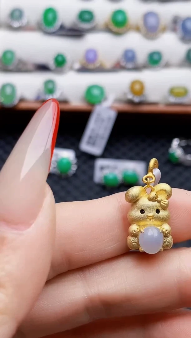 银S925镶嵌戒指翡翠6652