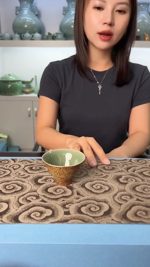 龙泉云间青瓷小米茶器