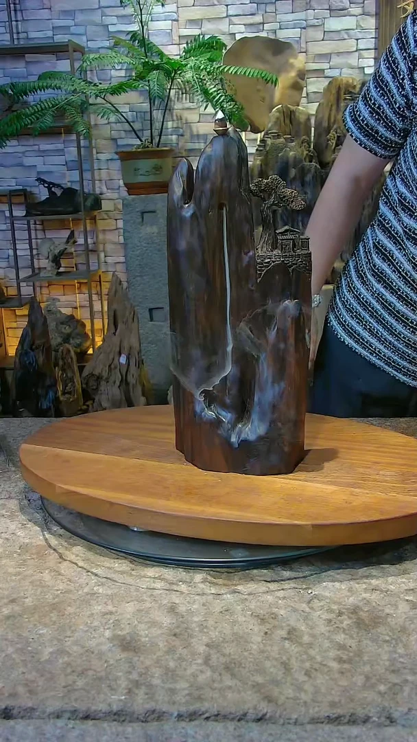 木金丝楠阴沉木倒流香摆件