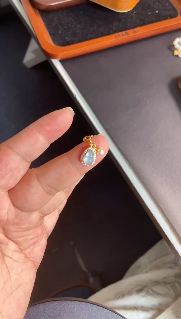 吊坠(不含链)银S925镶嵌翡翠1