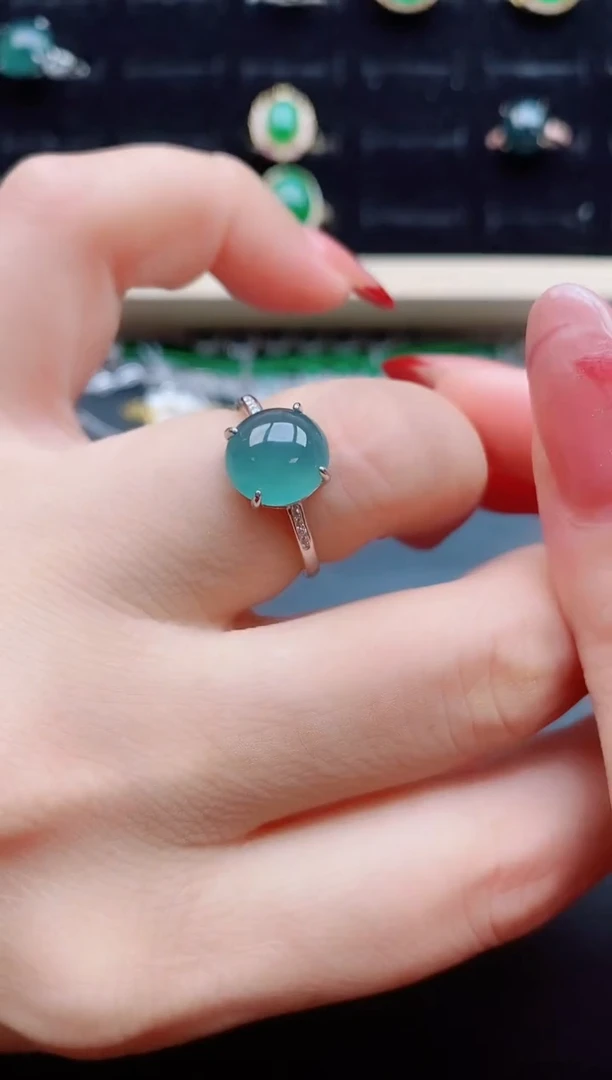 【闪购商品】翡翠戒指银S925镶嵌31321