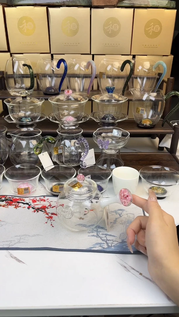 禾器花语 棠韵侧把壶