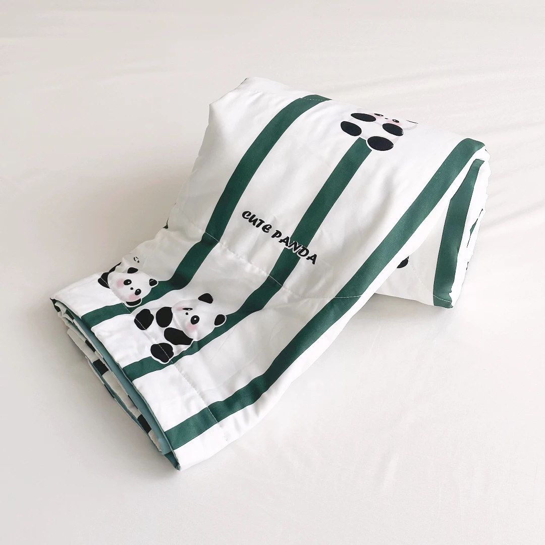 【京かわ会社】薄款夏被 熊猫对对碰