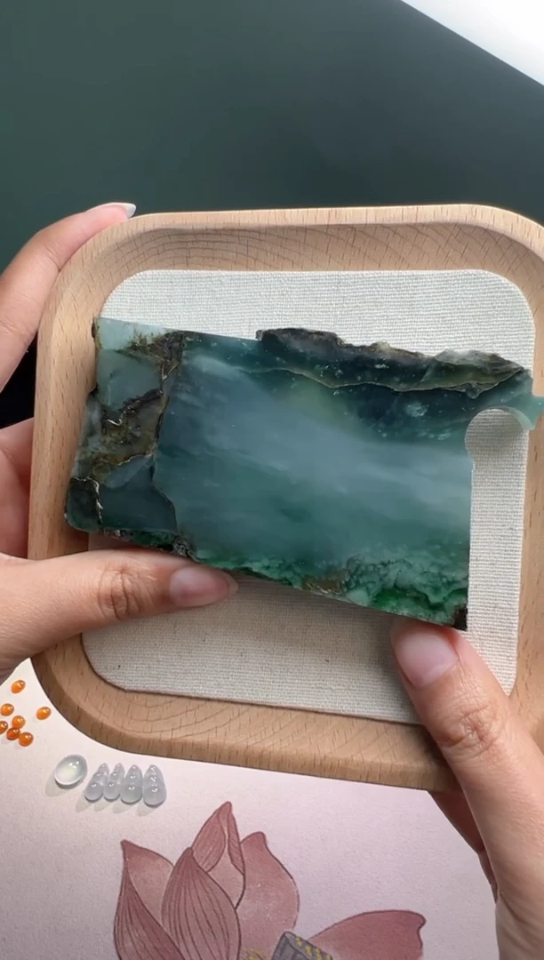 未镶嵌定制翡翠柒*喵飘花料