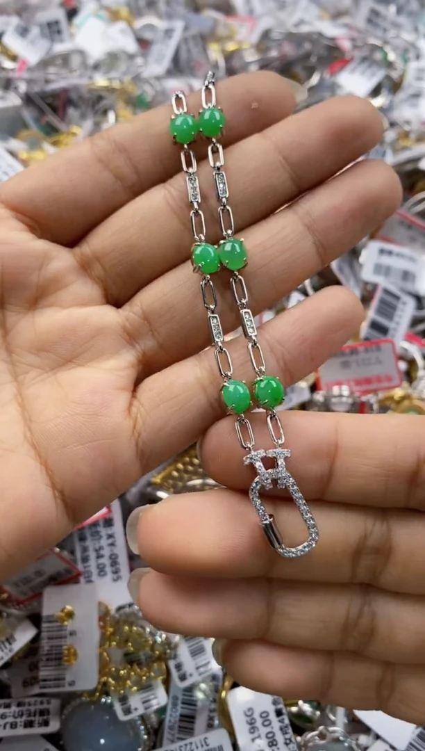 银S925镶嵌戒指翡翠4444----3