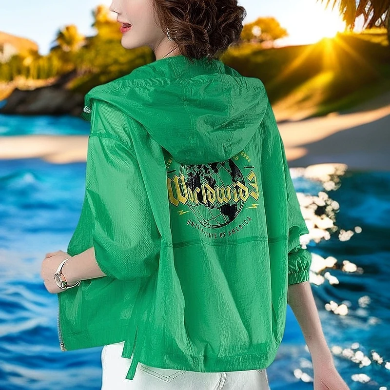 防晒衣女2025新款夏薄款短外套宽松百搭时尚韩版短款防晒衣女外穿