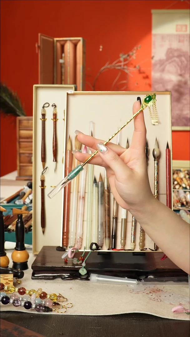 171号闪孤品高货毛笔链接 清水试笔 蘸墨不退