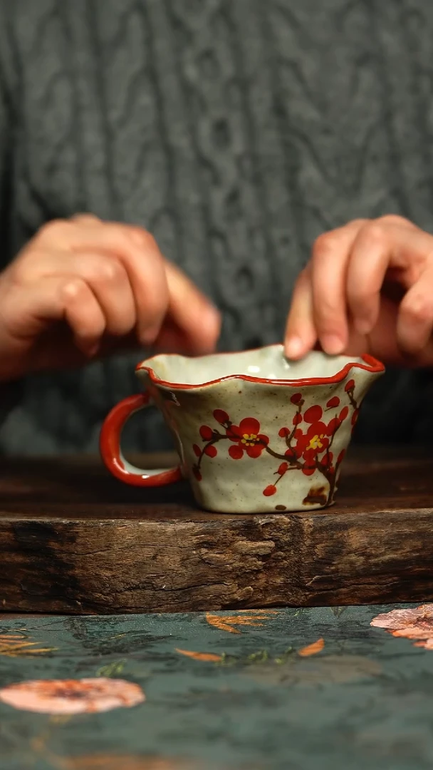 【闪购商品】杯釉下彩手工手绘同款陶器