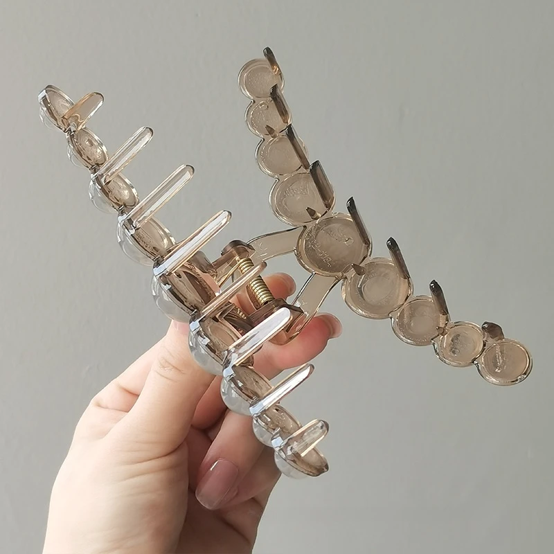 2025新款珠珠抓夹女大号盘发鲨鱼夹时尚精致原创设计日韩风格合