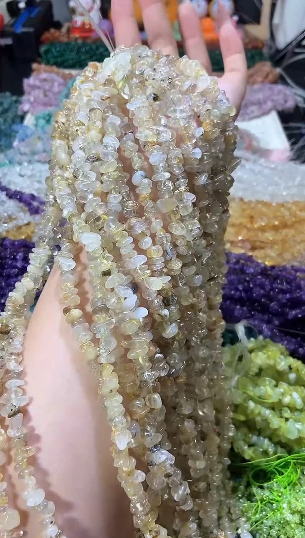水晶珠宝半成品未镶嵌金发晶
