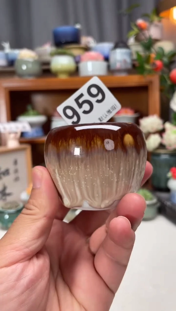 瓷片959微瑕知木小芳花盆