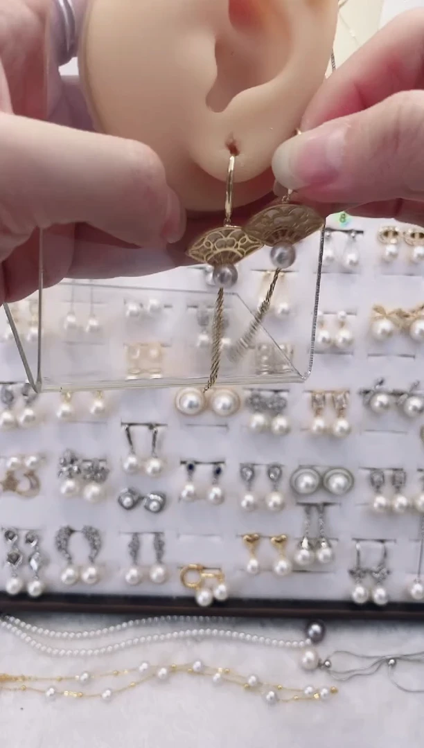 合金耳饰淡水珍珠53