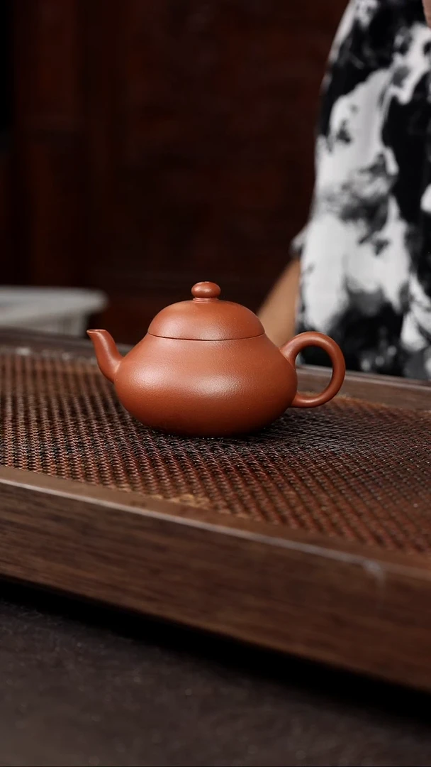 茶壶紫砂朱泥矮梨