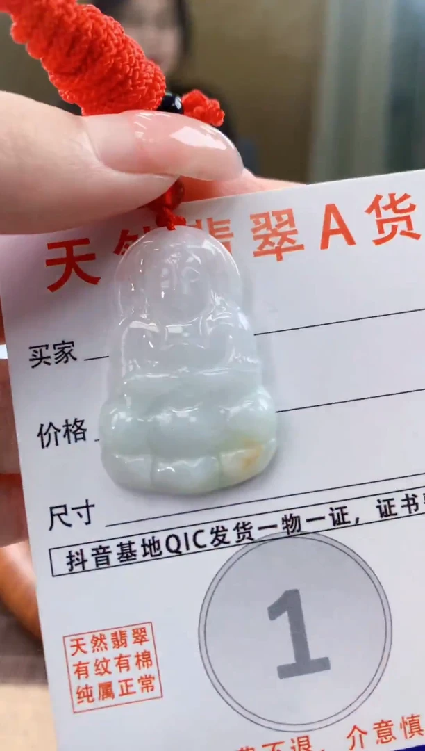 颈饰未镶嵌翡翠天然A货翡翠挂件