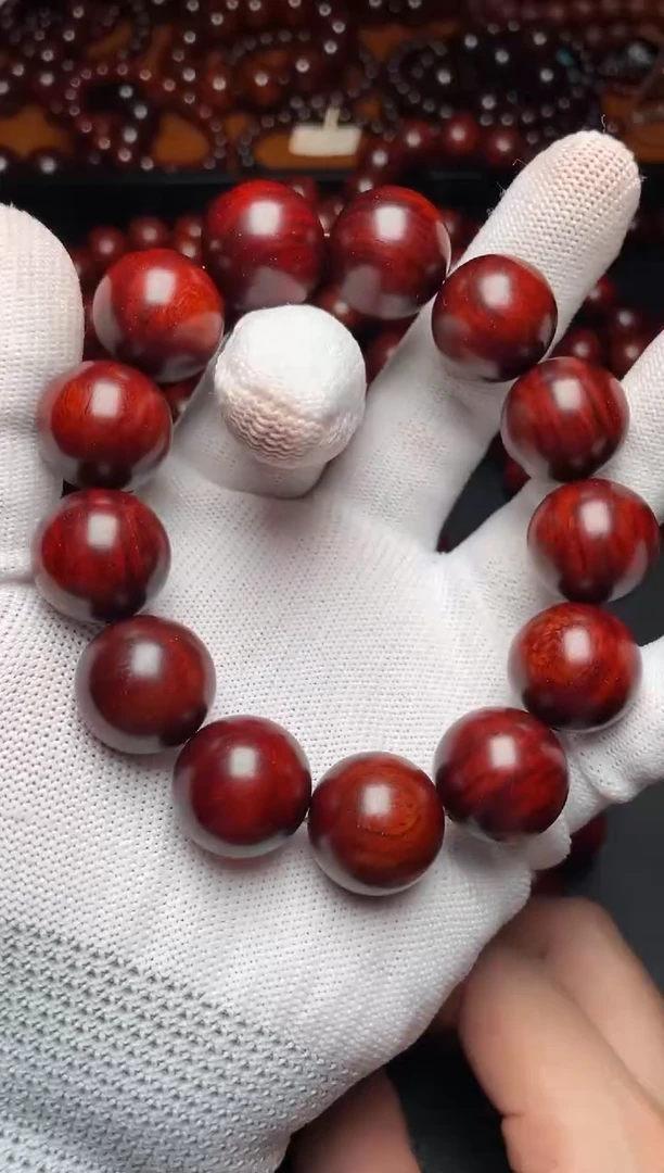 手串/手链小叶紫檀1.8纯顶泥水波满金星鳞底黑皮钢印料