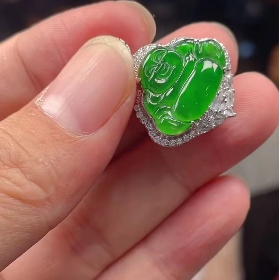 【玉经纶】182673/Q55-天然A货翡翠吊坠-多样性发其一