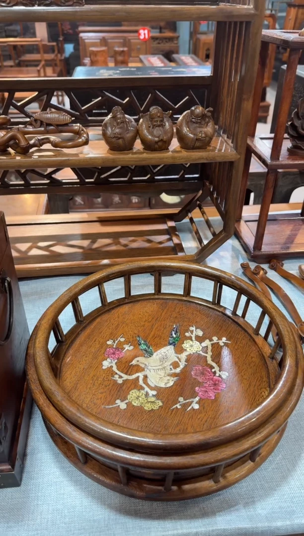 木螺钿镶嵌 果篮 底座