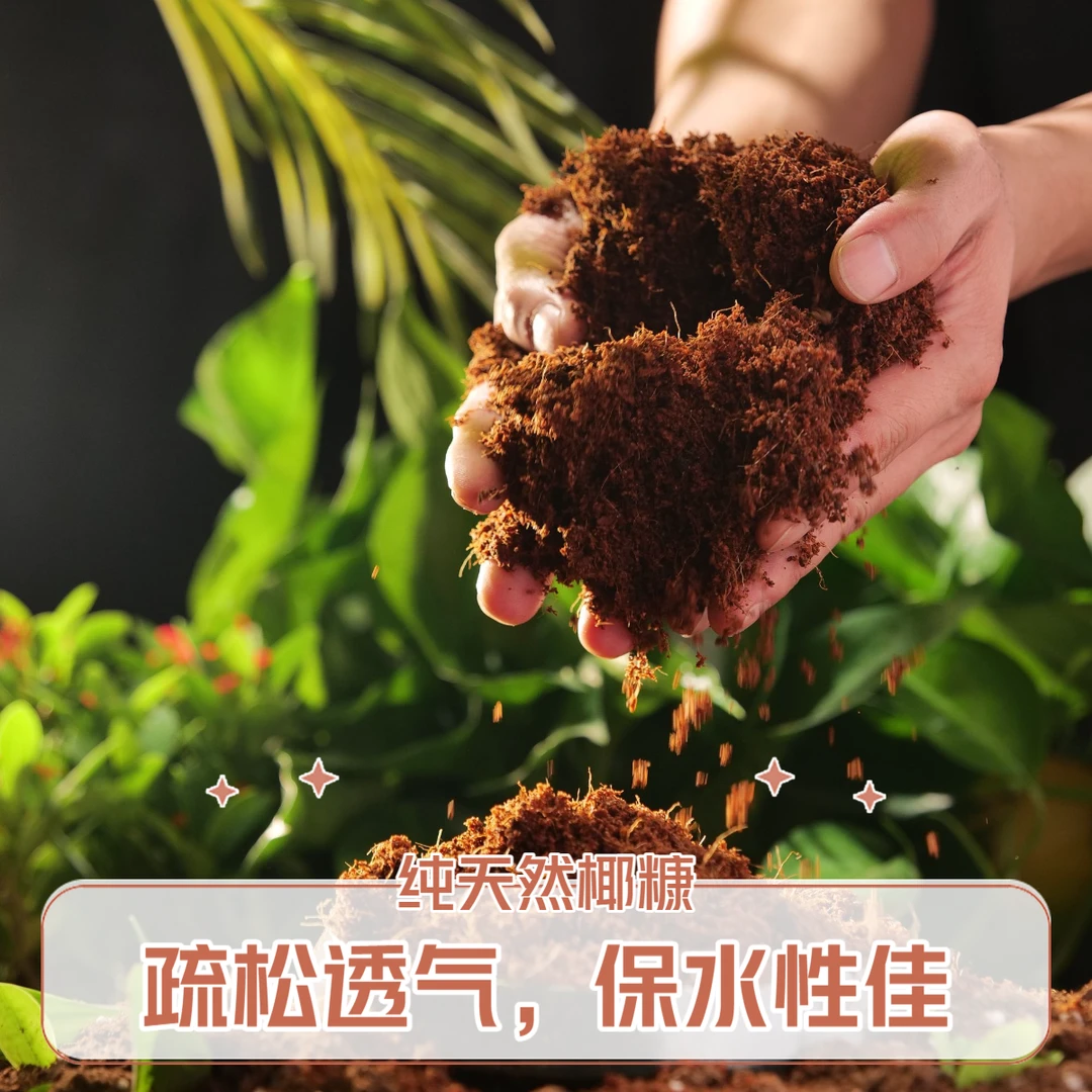 进口椰糠营养土种花种菜免泡脱盐散椰糠土泥炭土椰砖疏松土壤介质
