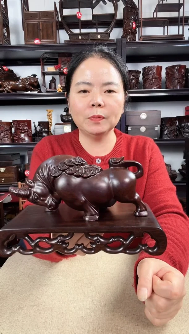 木老李红木工艺品牛+1221