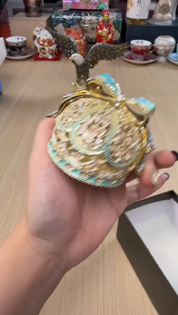 77七宝蓝色蝴蝶结皇冠