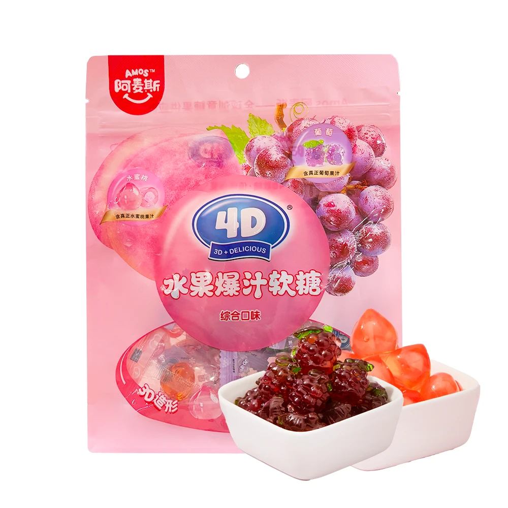 Amos/阿麦斯 4D水果爆汁软糖 综合口味 118g