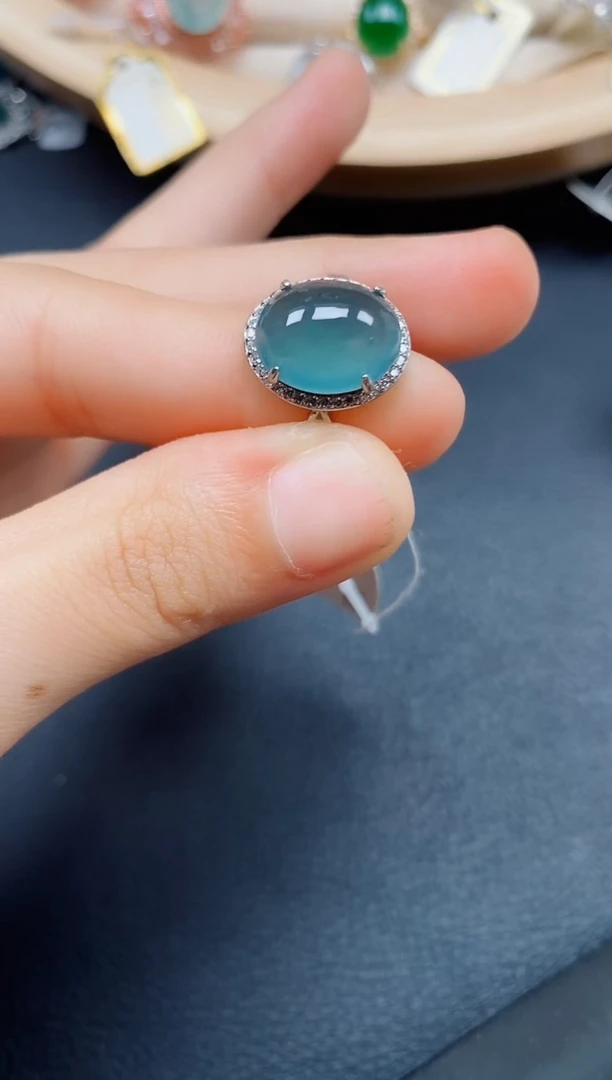 【闪购商品】翡翠戒指银S925镶嵌翡翠