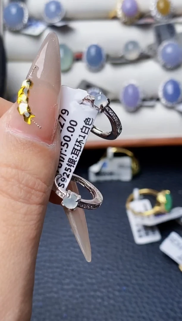 银S925镶嵌戒指翡翠2853