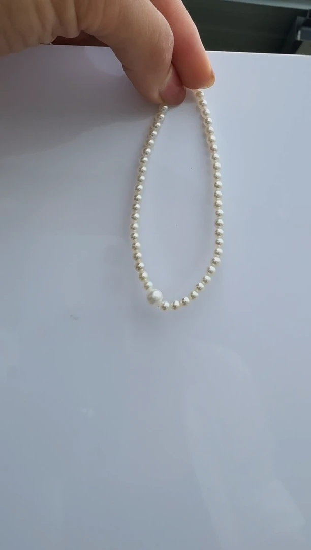 淡水珍珠手串未镶嵌S0096 3-4mm小米手链