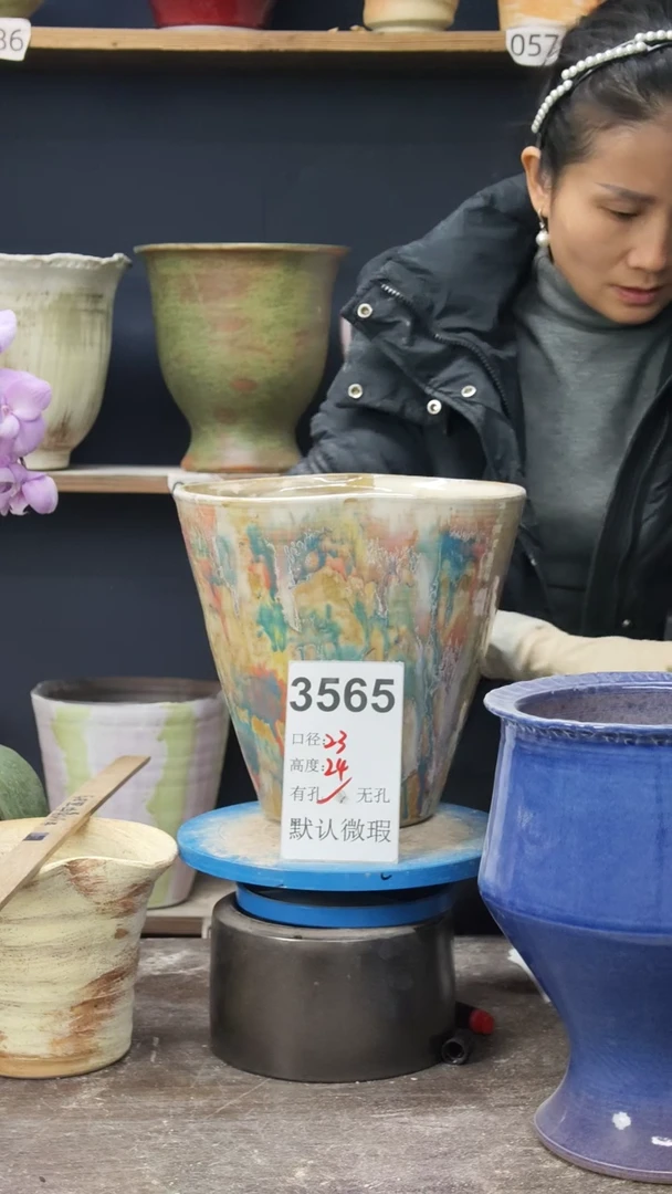 景德镇花盆默认微瑕3565