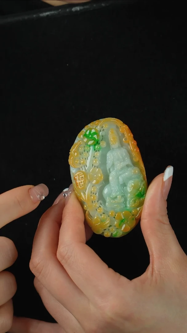 颈饰未镶嵌翡翠普贤