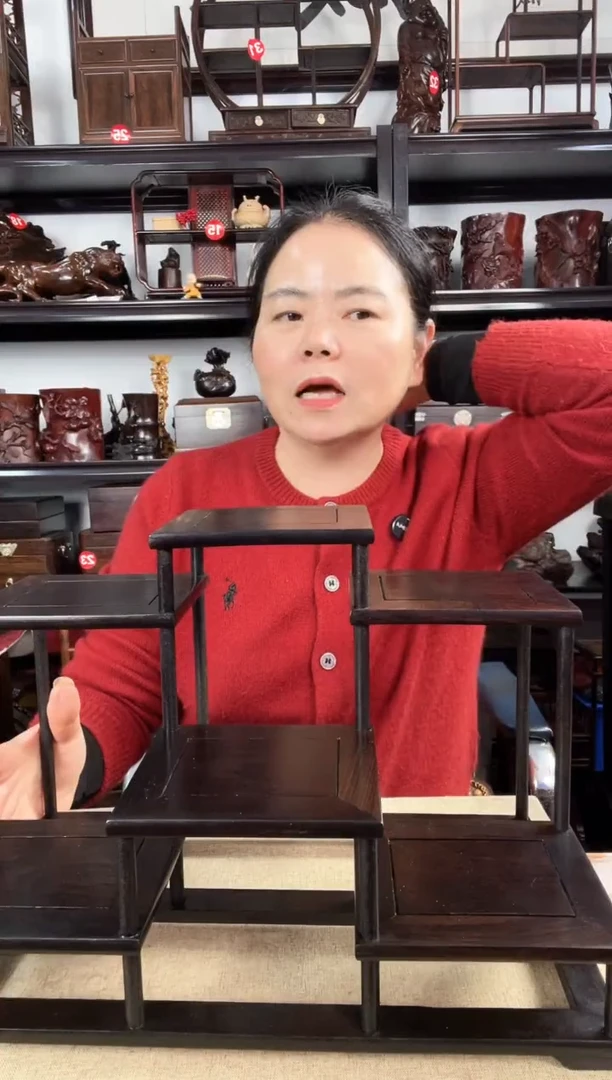 木老李红木工艺品黑六连