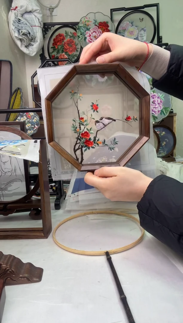 织绣上*苏州作品定制摆台