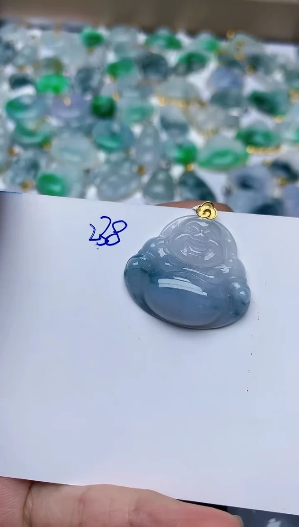 【闪购商品】翡翠颈饰18K金镶嵌天然翡翠A货