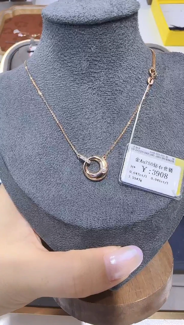 颈饰18K金镶嵌钻石18K金套链3245
