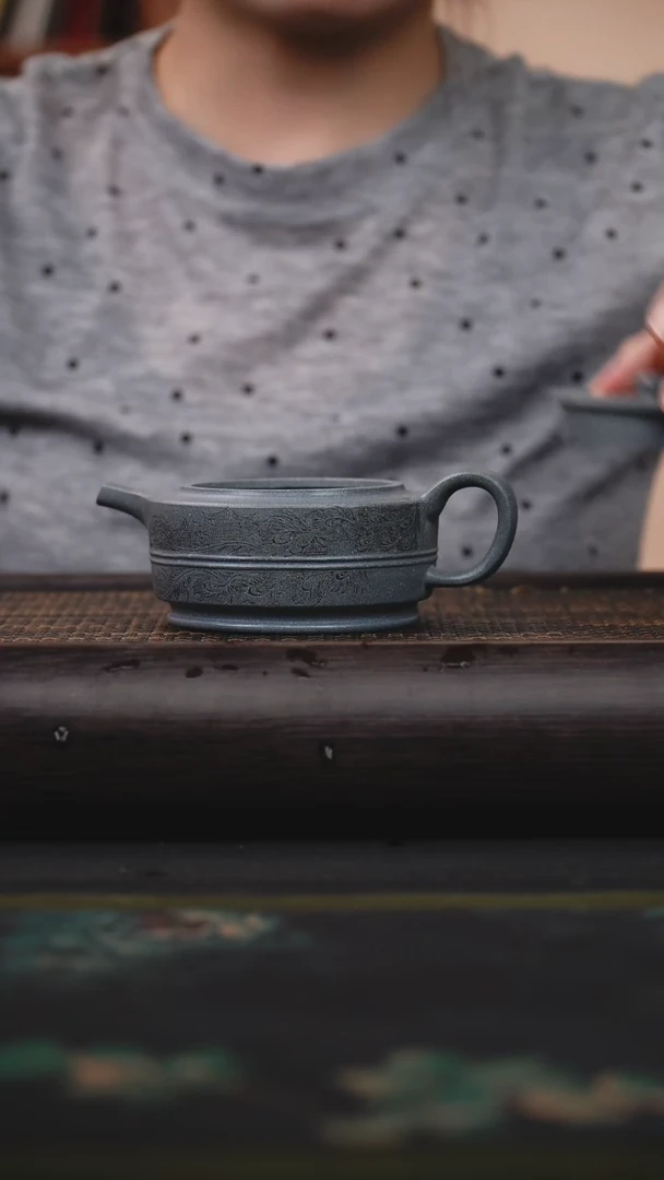 茶壶紫砂海蓝段 德韵