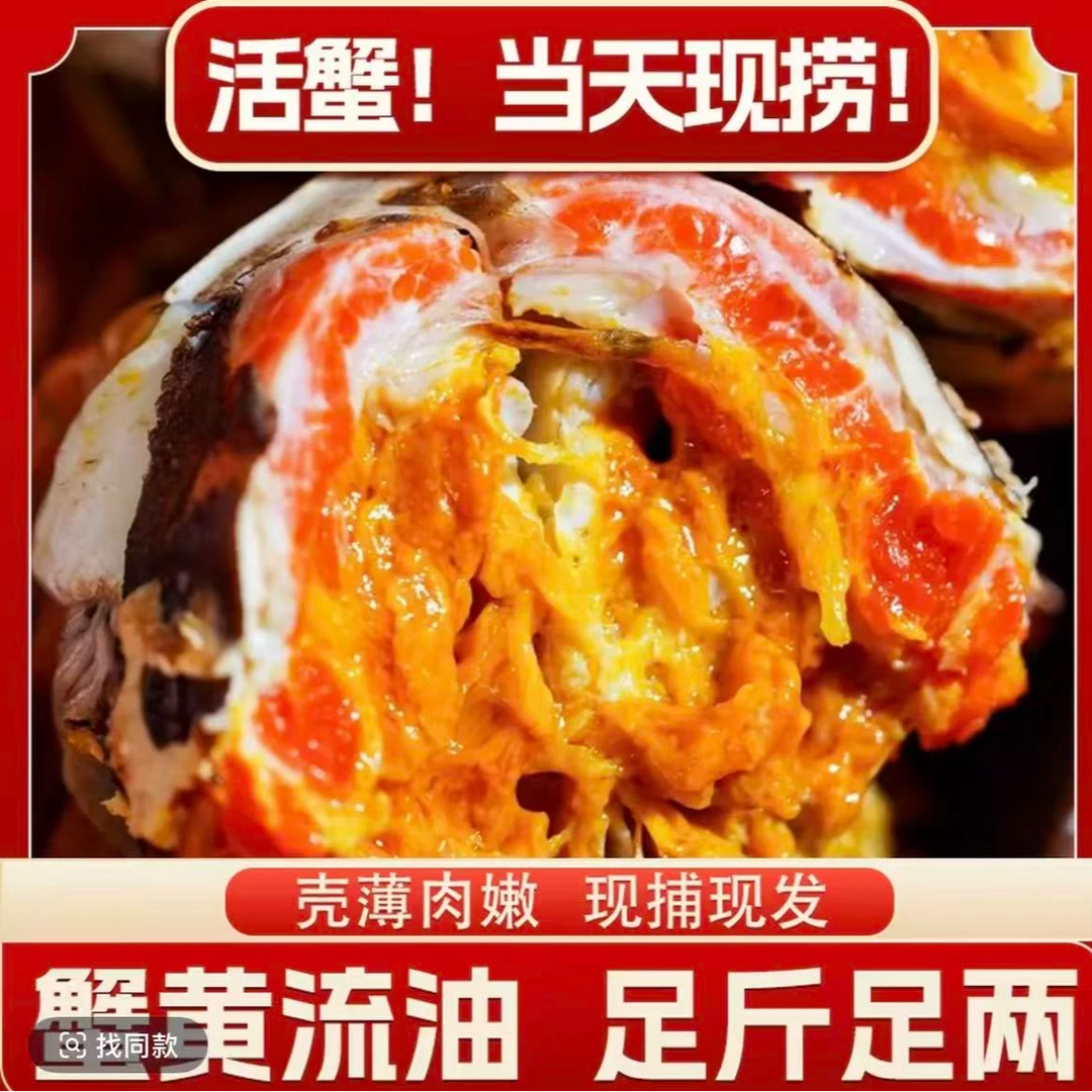 活蟹盘锦河蟹公母组合 母蟹（1.7-1.4两)+公蟹（2.0-1.7两）2斤/3斤